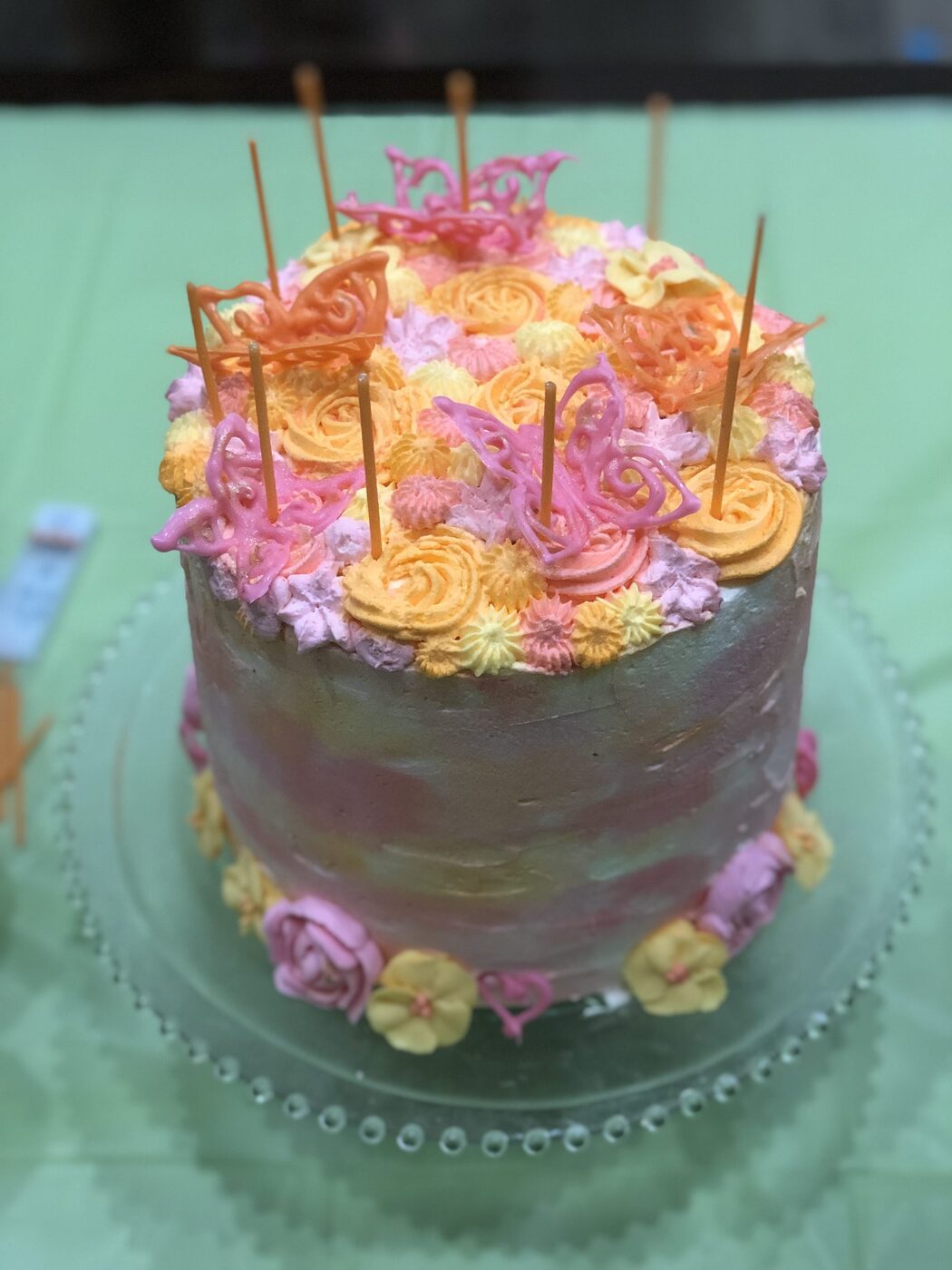 Pastel watercolor cake