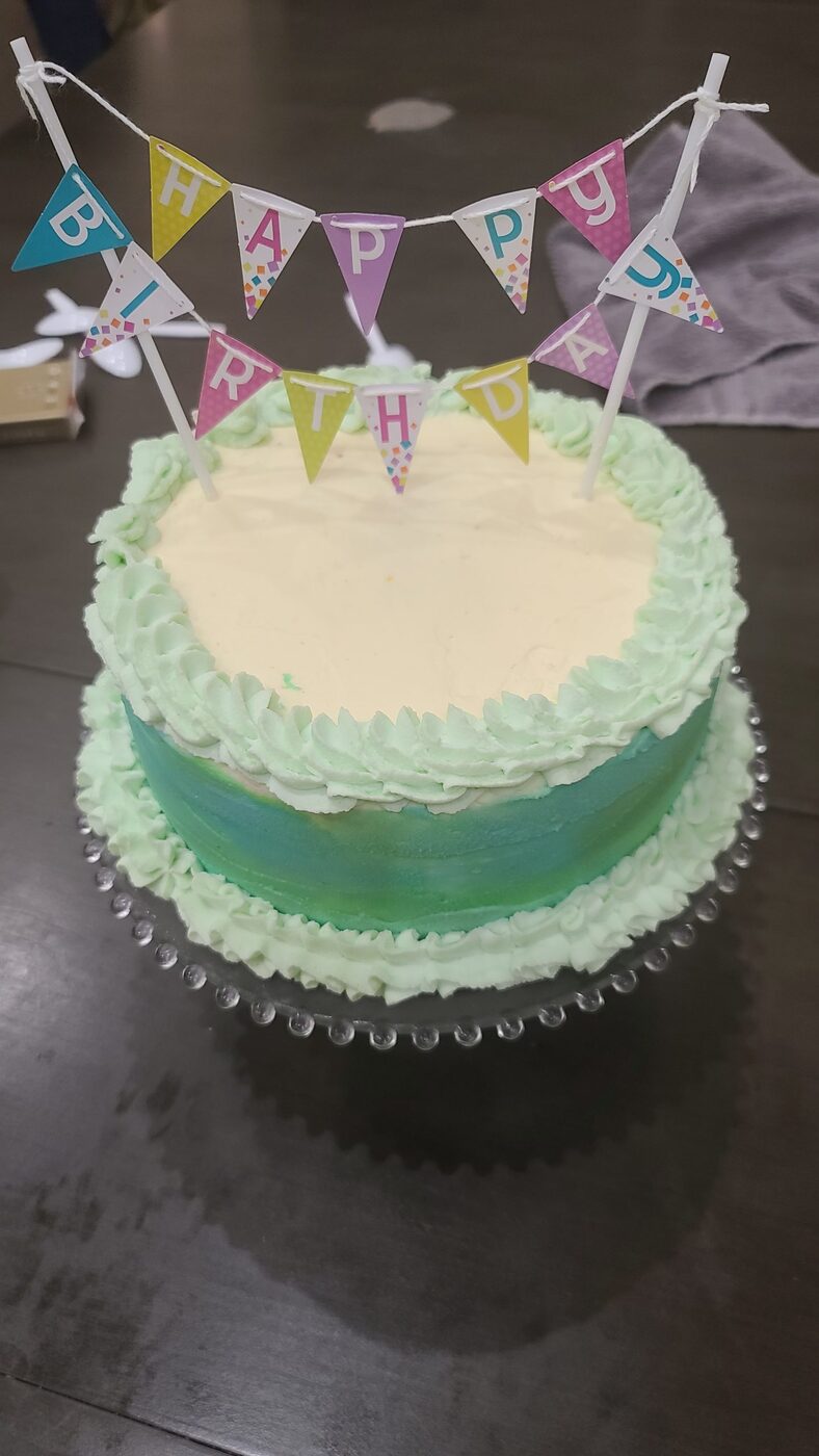 Earth birthday cake